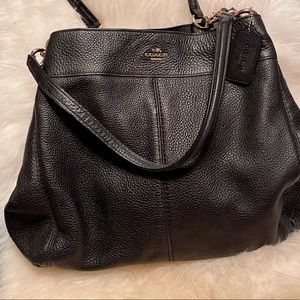 Coach Pebble Leather Hallie Shoulder Bag